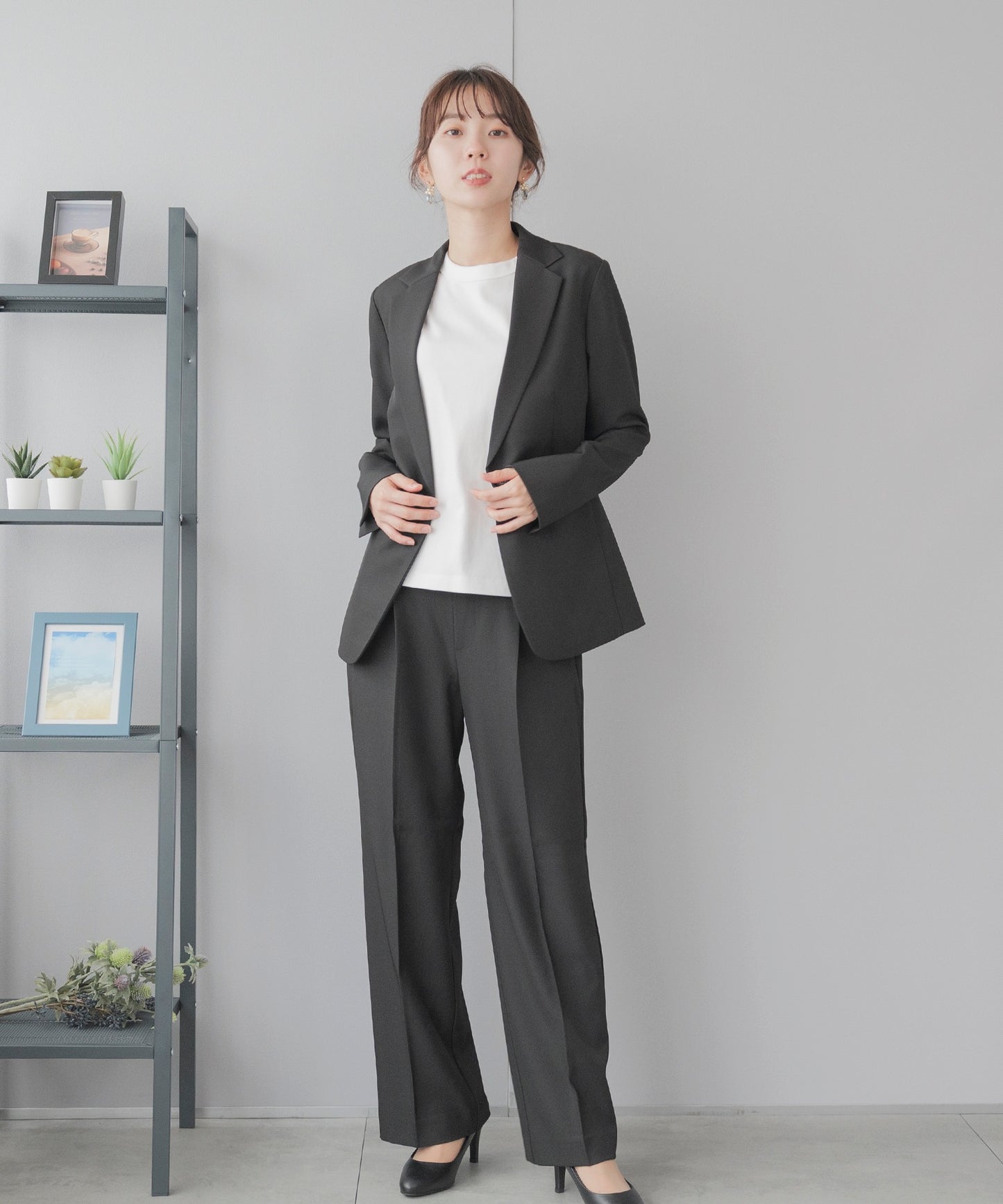 洗える × 防シワ テーラード ワイドセットアップ