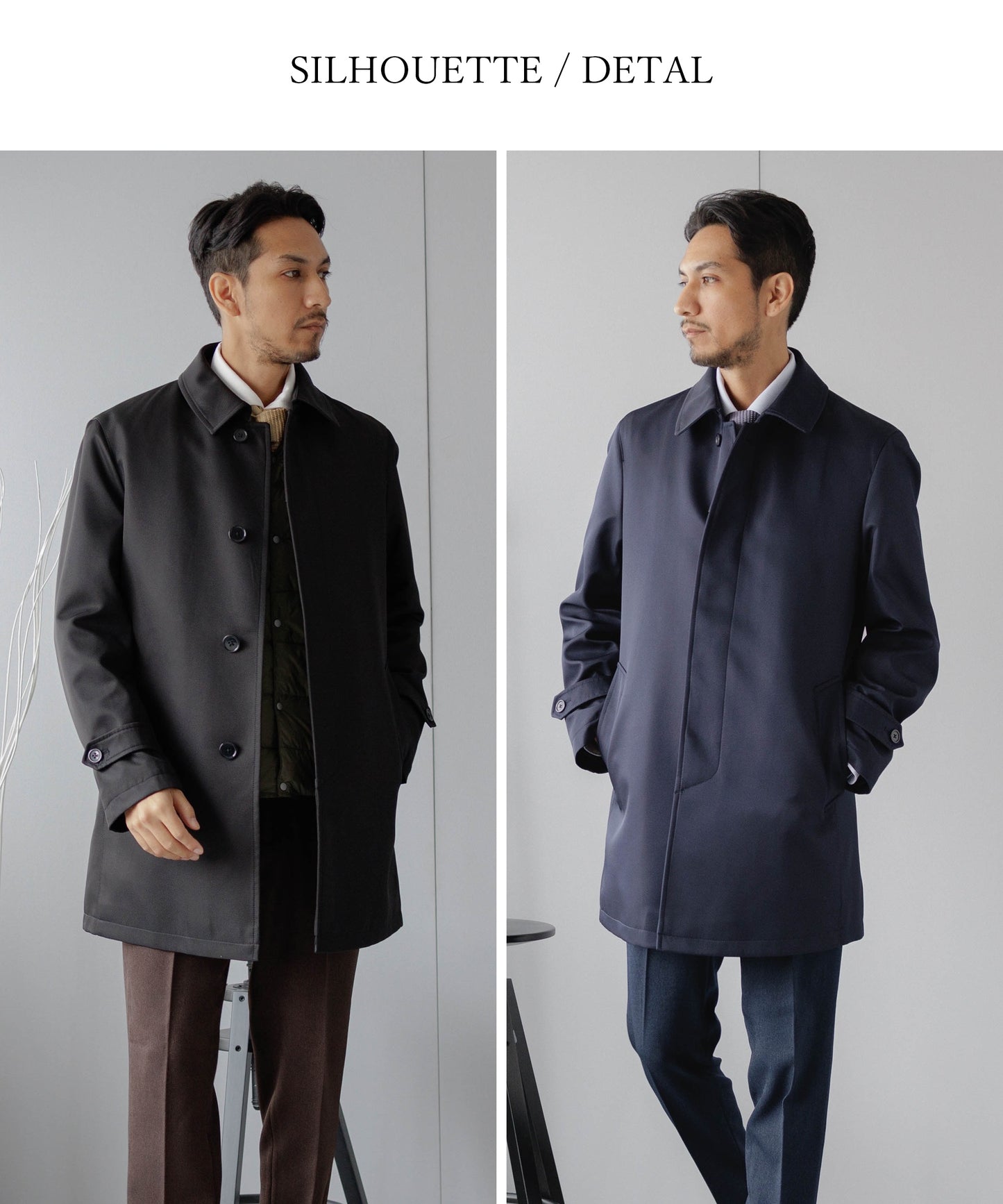 シンサレートライナー付き ステンカラービジネスコート