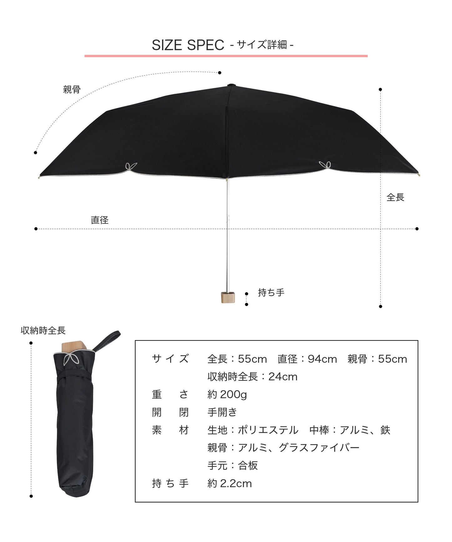 フルール折りたたみ傘