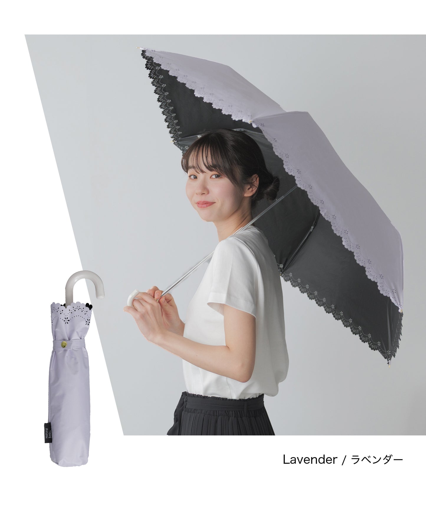 フラワーヒートカット折りたたみ傘