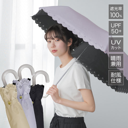 フラワーヒートカット折りたたみ傘