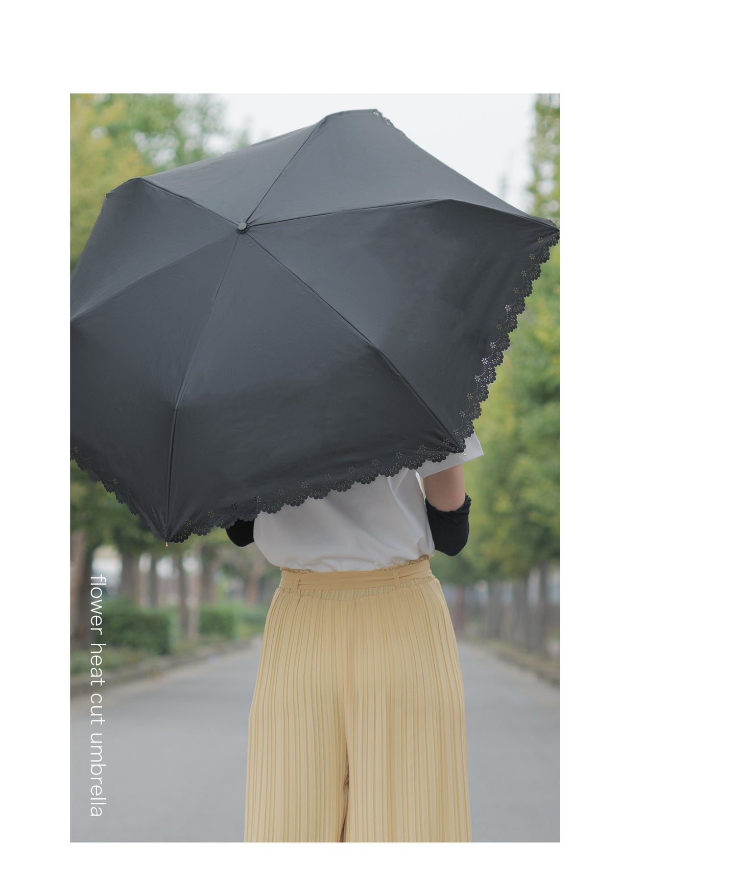 フラワーヒートカット折りたたみ傘