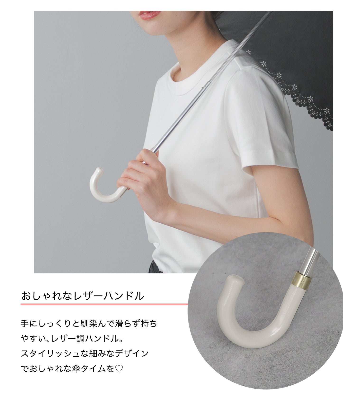 フラワーヒートカット折りたたみ傘