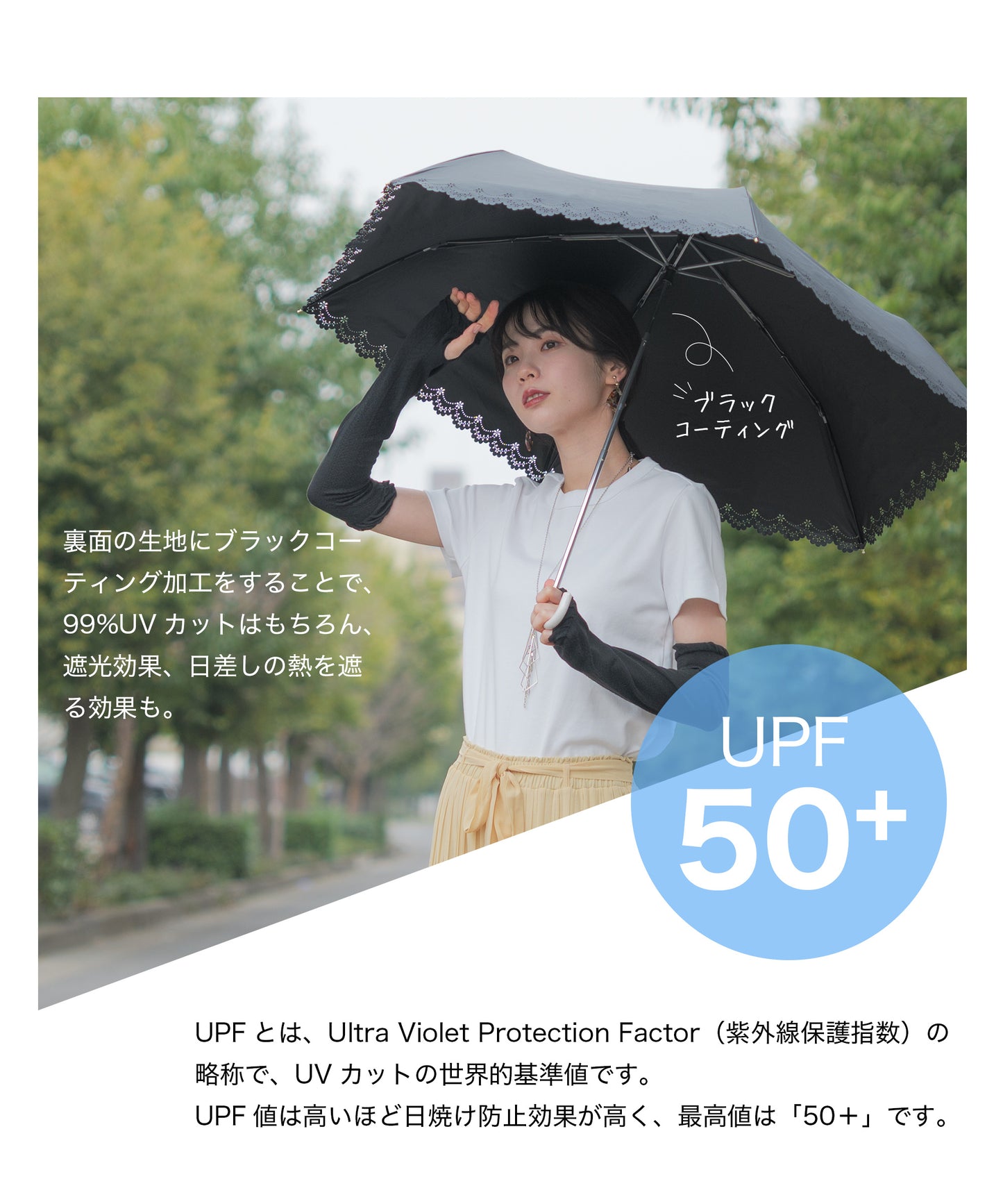 フラワーヒートカット折りたたみ傘