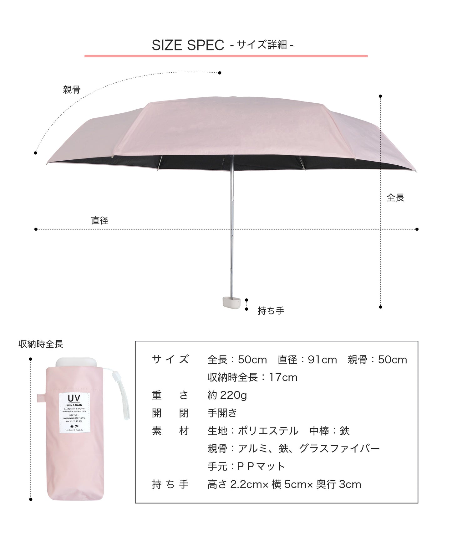超コンパクト 折りたたみ傘