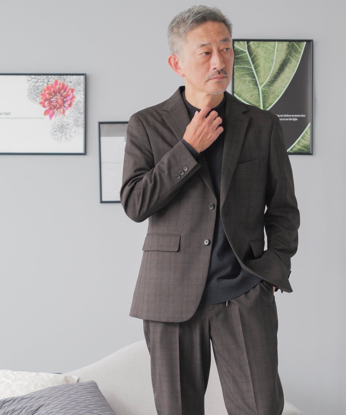 .pro lanatec グレンチェック セットアップ