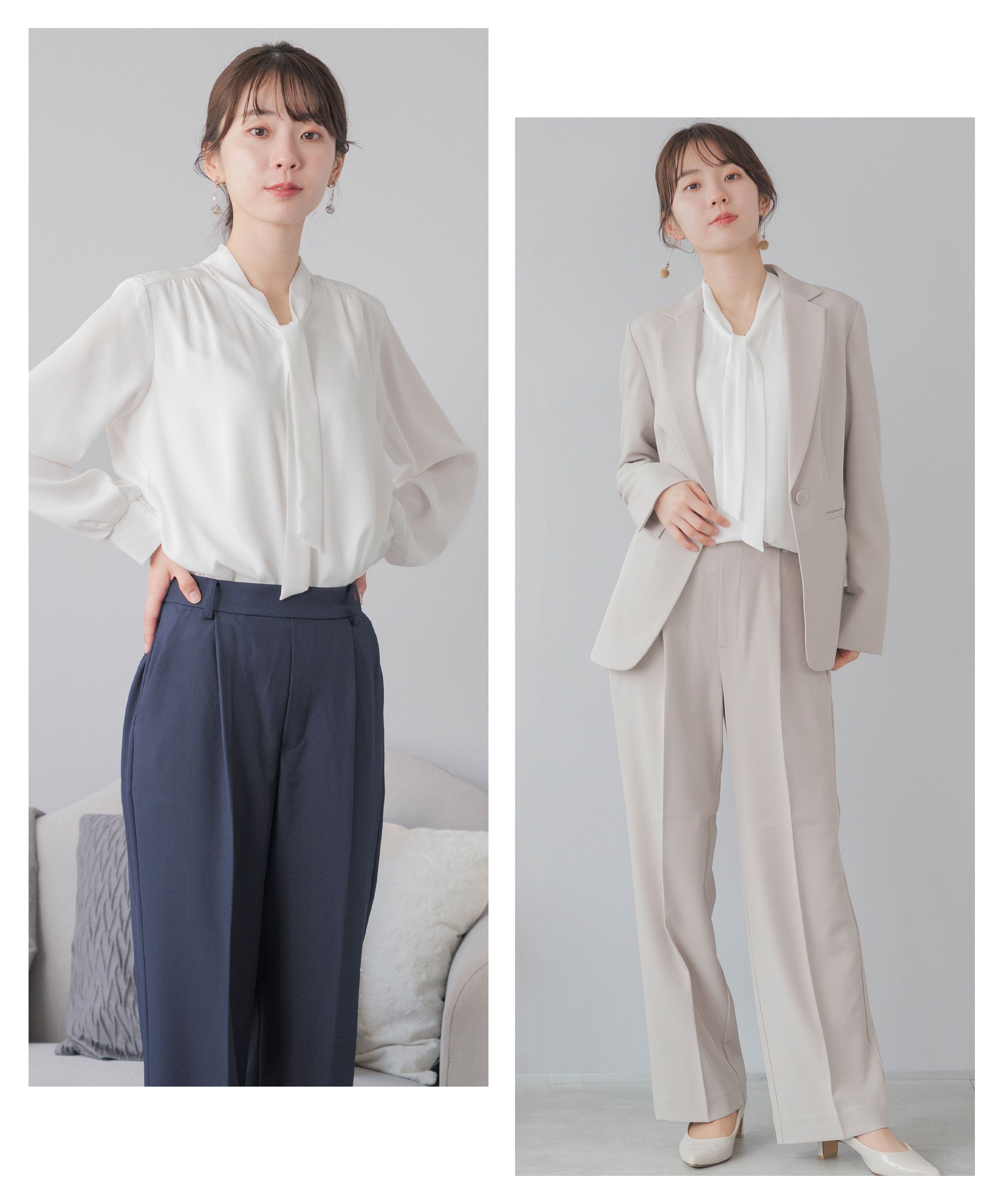 訳あり ポリエステルデシン ボウタイブラウス(ハ) シャリ布帛ビッグ