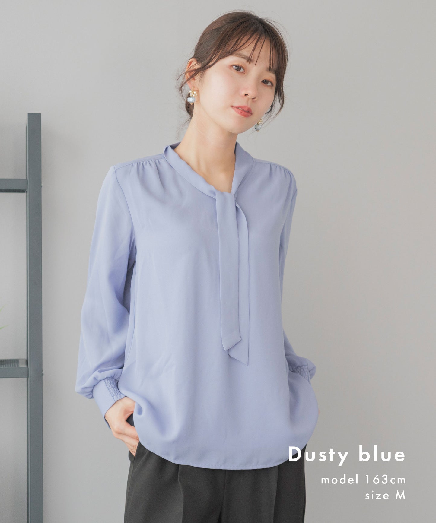 [Festinalente] シャーリングカフス ボウタイブラウス