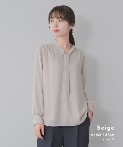 [Festinalente] シャーリングカフス ボウタイブラウス