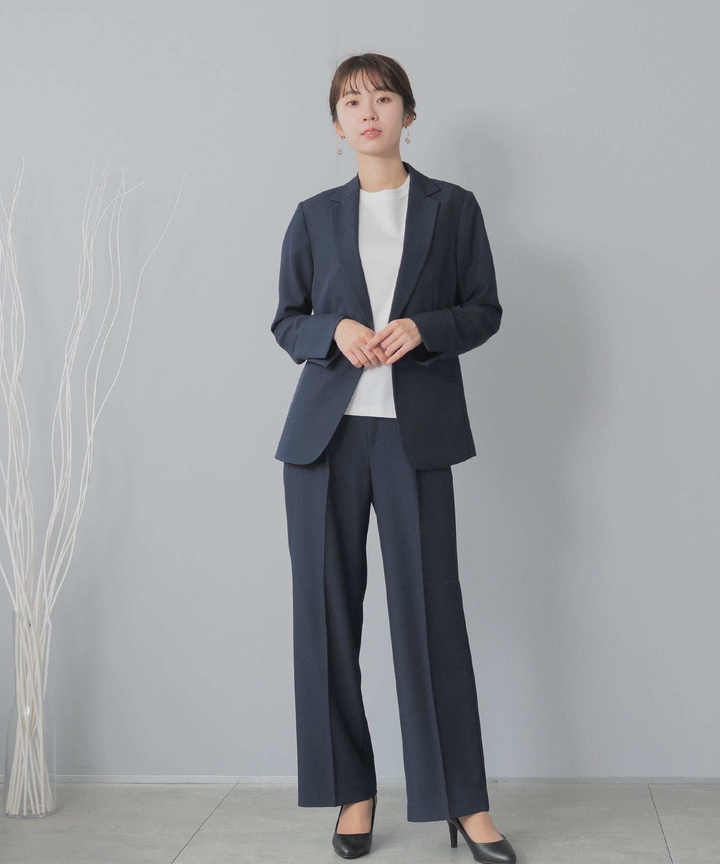 洗える × 防シワ テーラード ワイドセットアップ