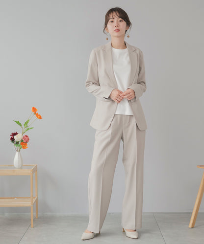 洗える × 防シワ テーラード ワイドセットアップ