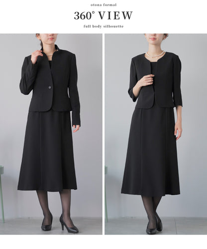 フリルスタンド襟 ロング ブラックフォーマル