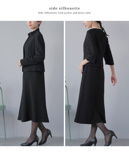 フリルスタンド襟 ロング ブラックフォーマル