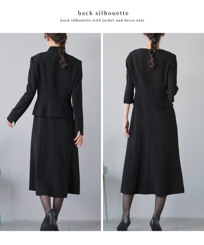 フリルスタンド襟 ロング ブラックフォーマル