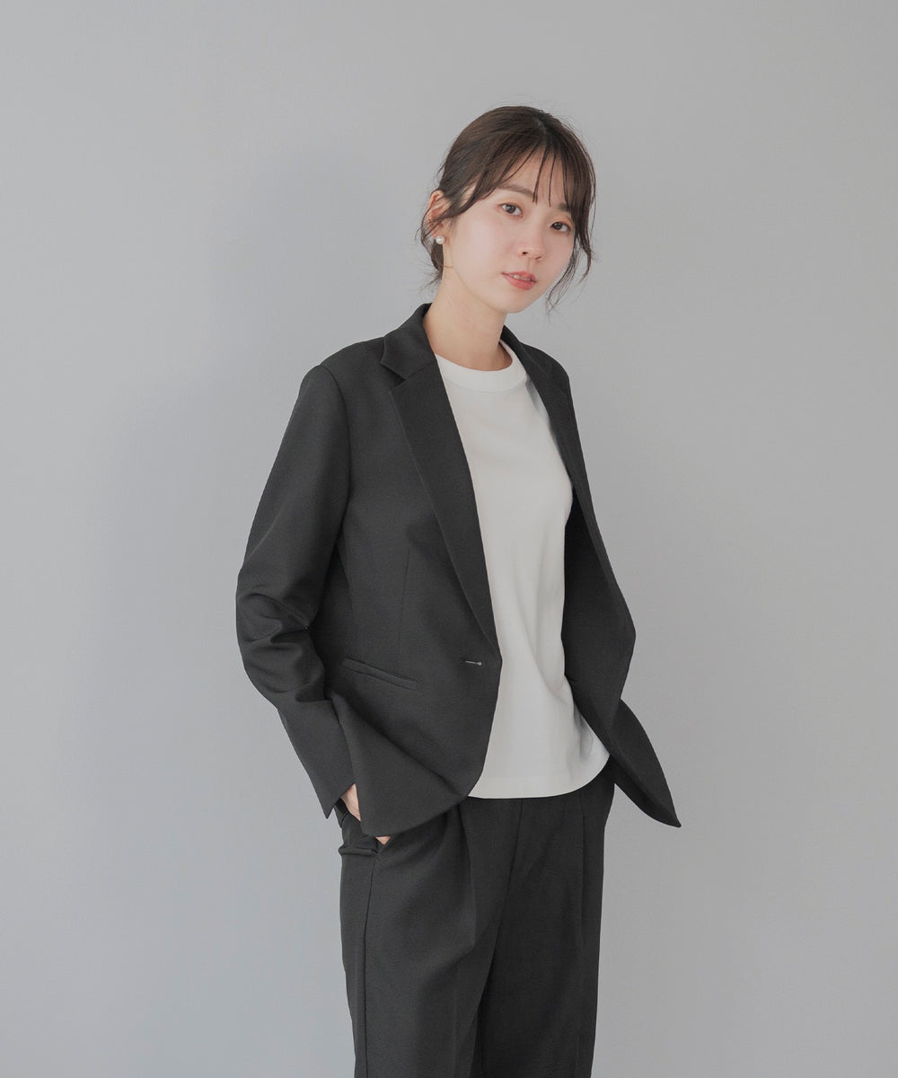 洗える × 防シワ テーラード セットアップ