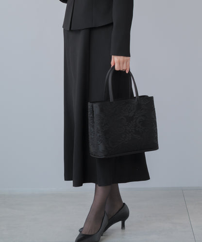 花柄ジャガード織 フォーマルトートバッグ