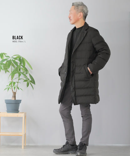 フェイクレイヤード ダウンコート