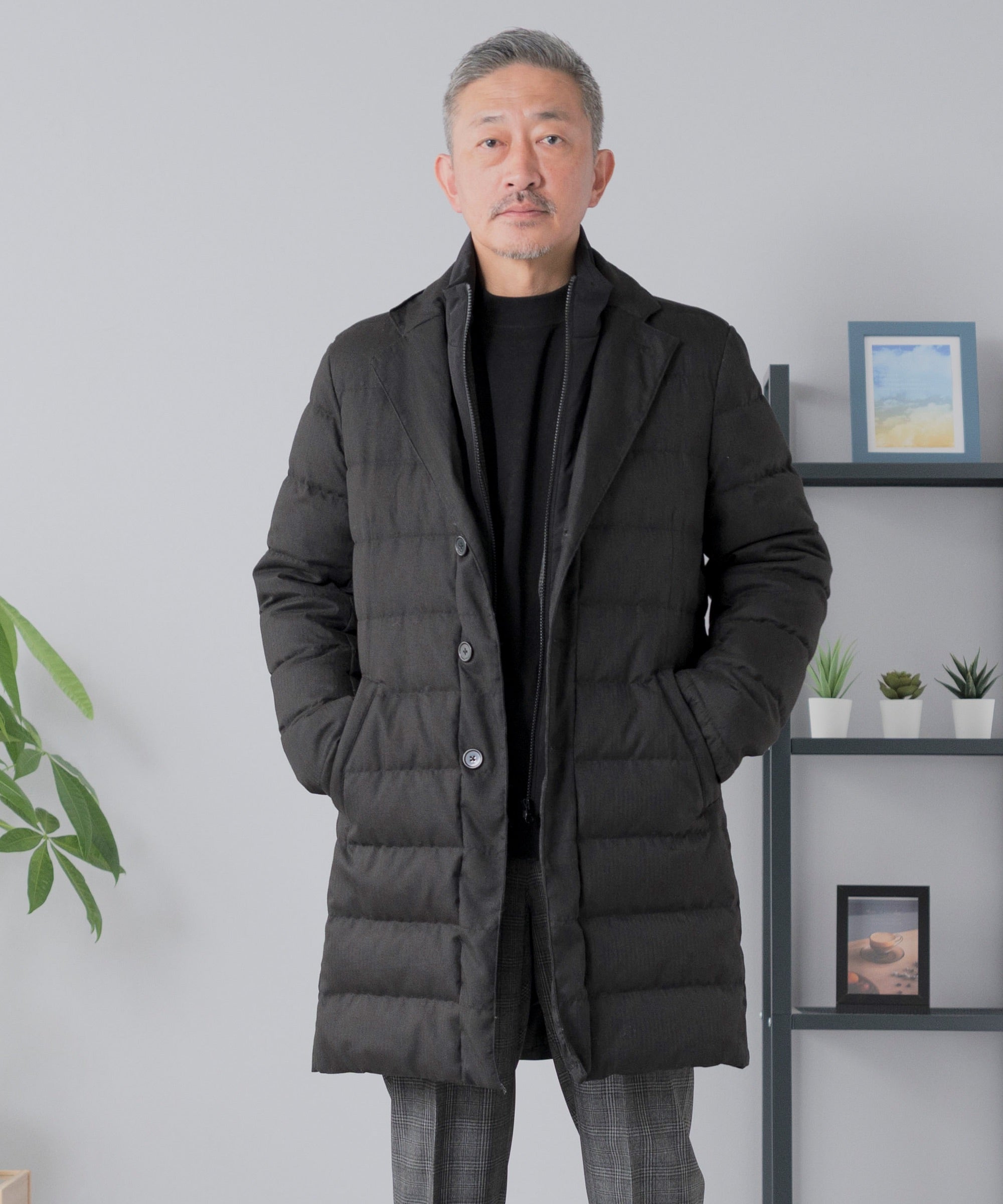 フェイクレイヤード ダウンコート - AWC active worker components