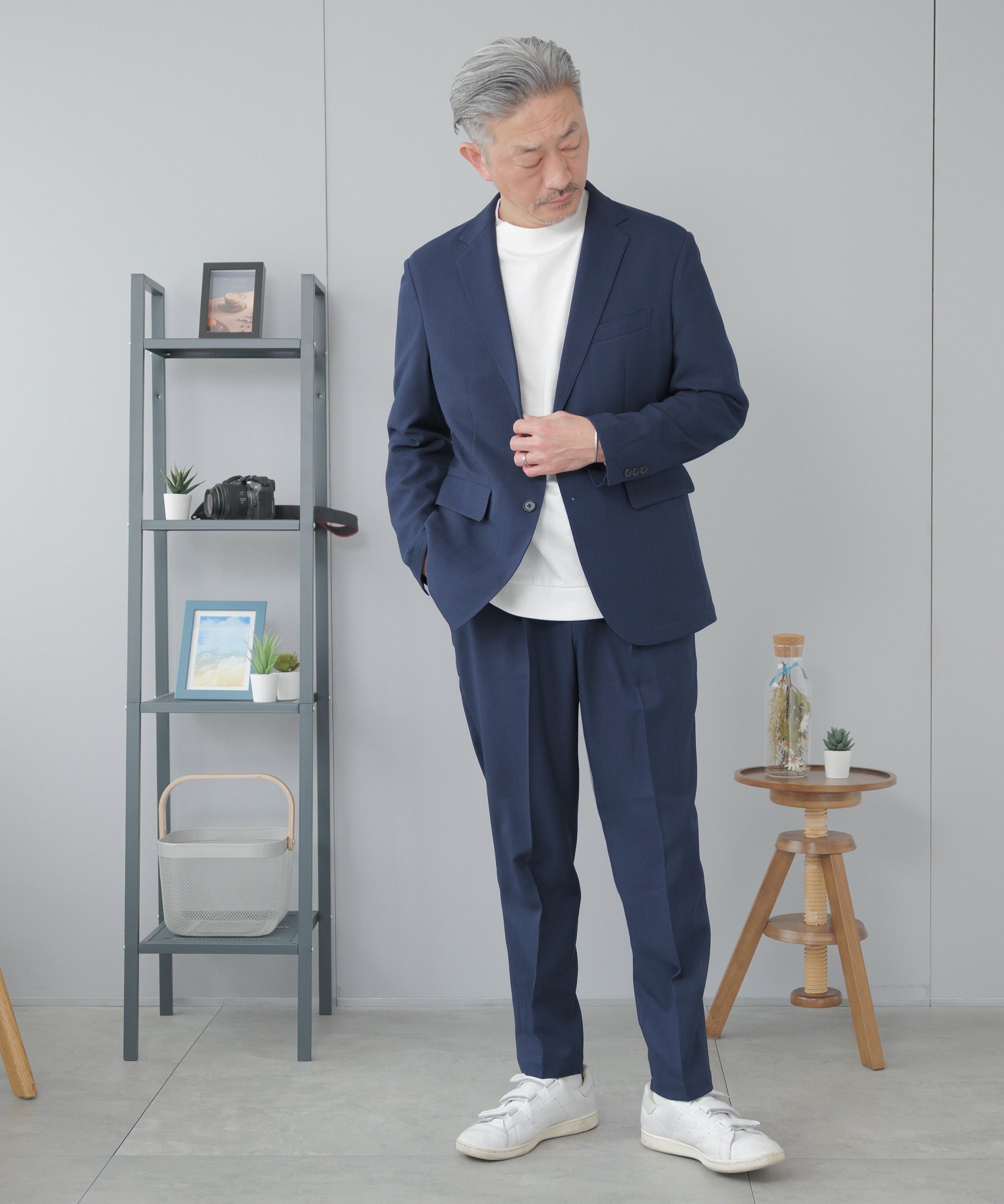 ELLE PLANETE] リネンライク セットアップスーツ - AWC active