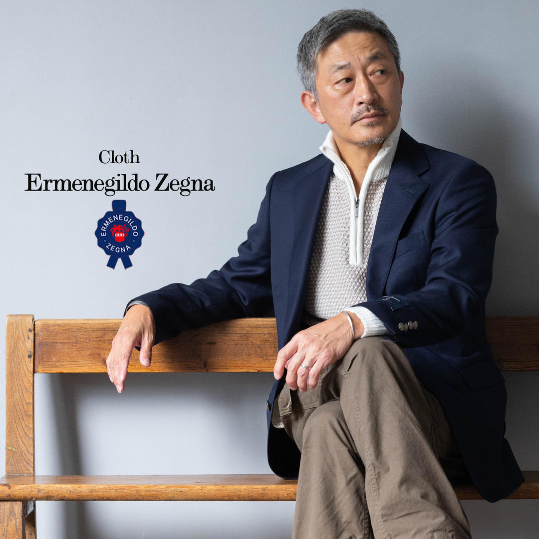 ermenegildo zegna ] TROFEO ネイビーブレザー – AWC │ active worker 