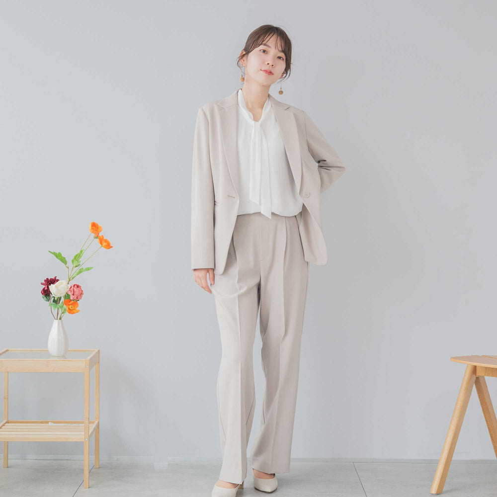 洗える × 防シワ テーラード ワイドセットアップ