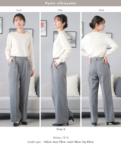 洗える ×ストレッチ ウール調 ダブルテーラードセットアップ