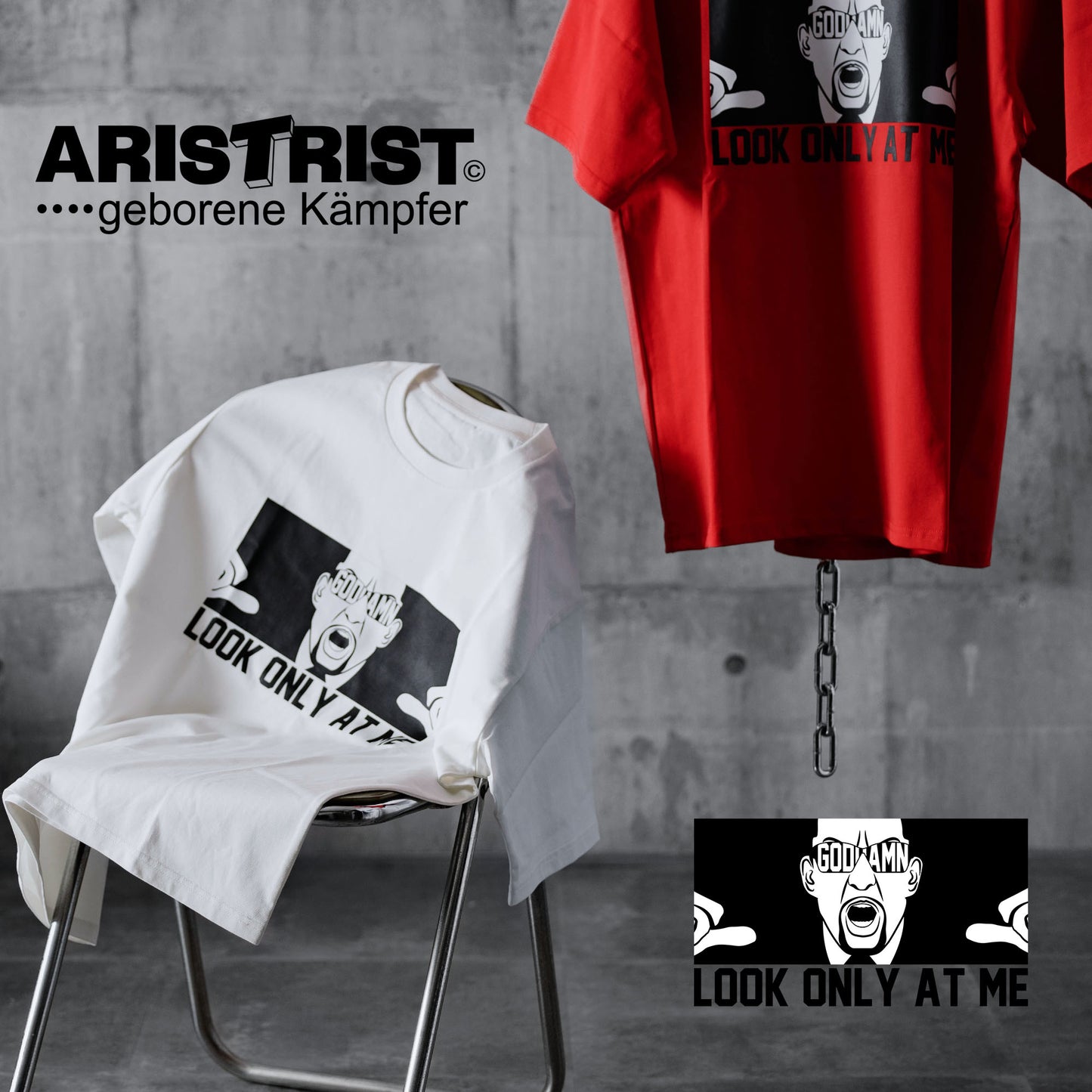 [ARISTRIST]　LOOK ONLY AT ME　半袖Tシャツ