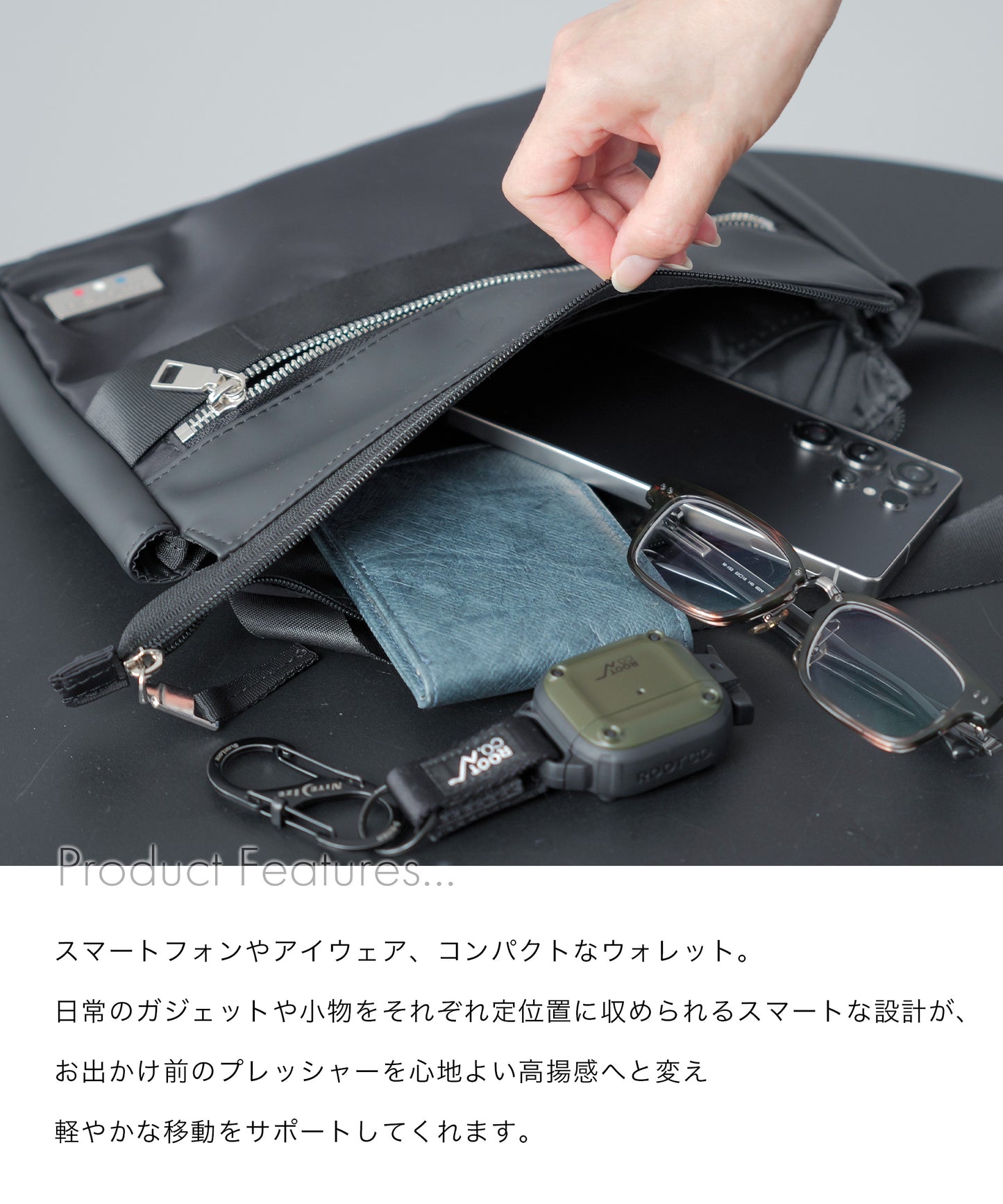斜め掛け スクエア ショルダーバッグ