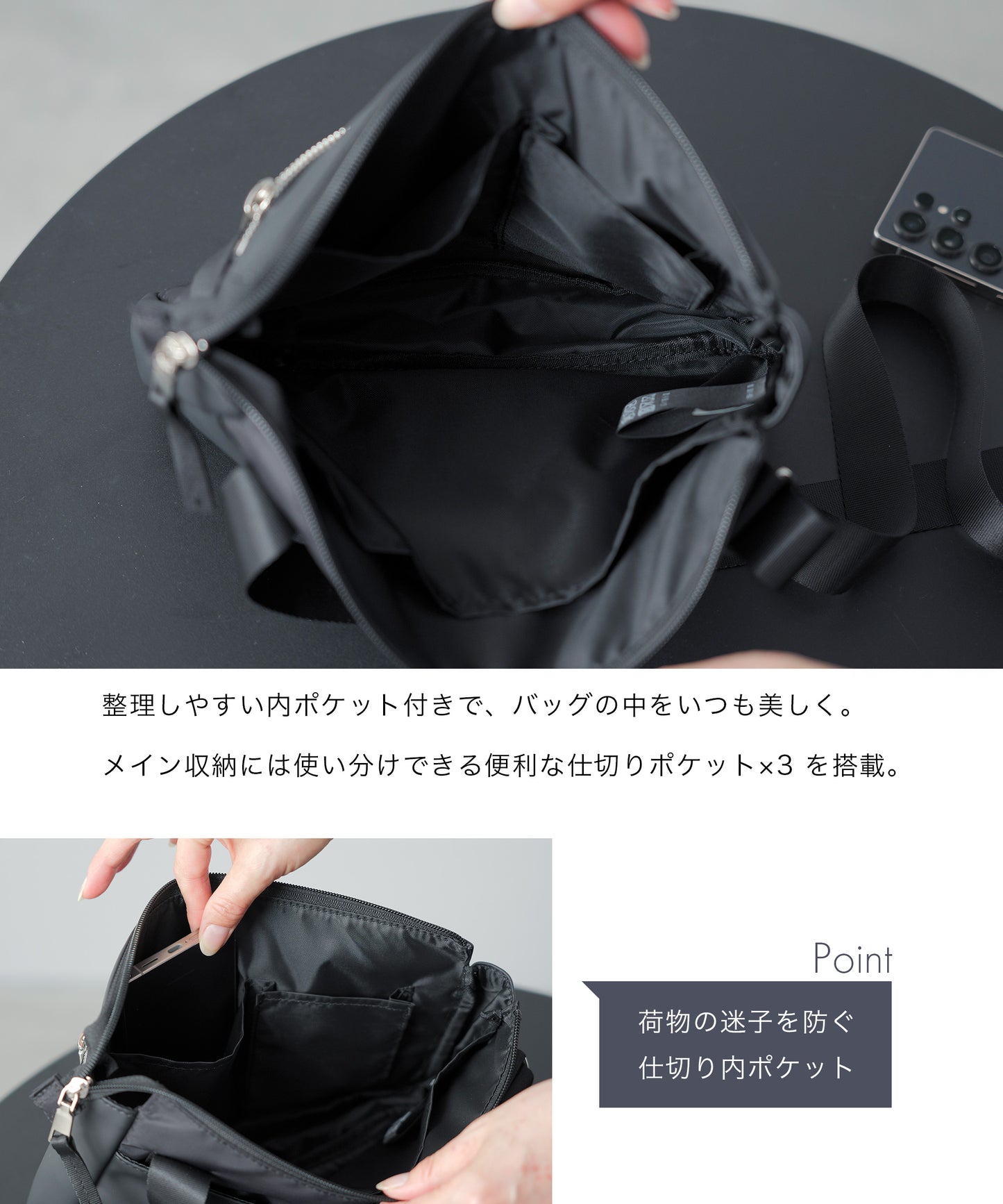 斜め掛け スクエア ショルダーバッグ