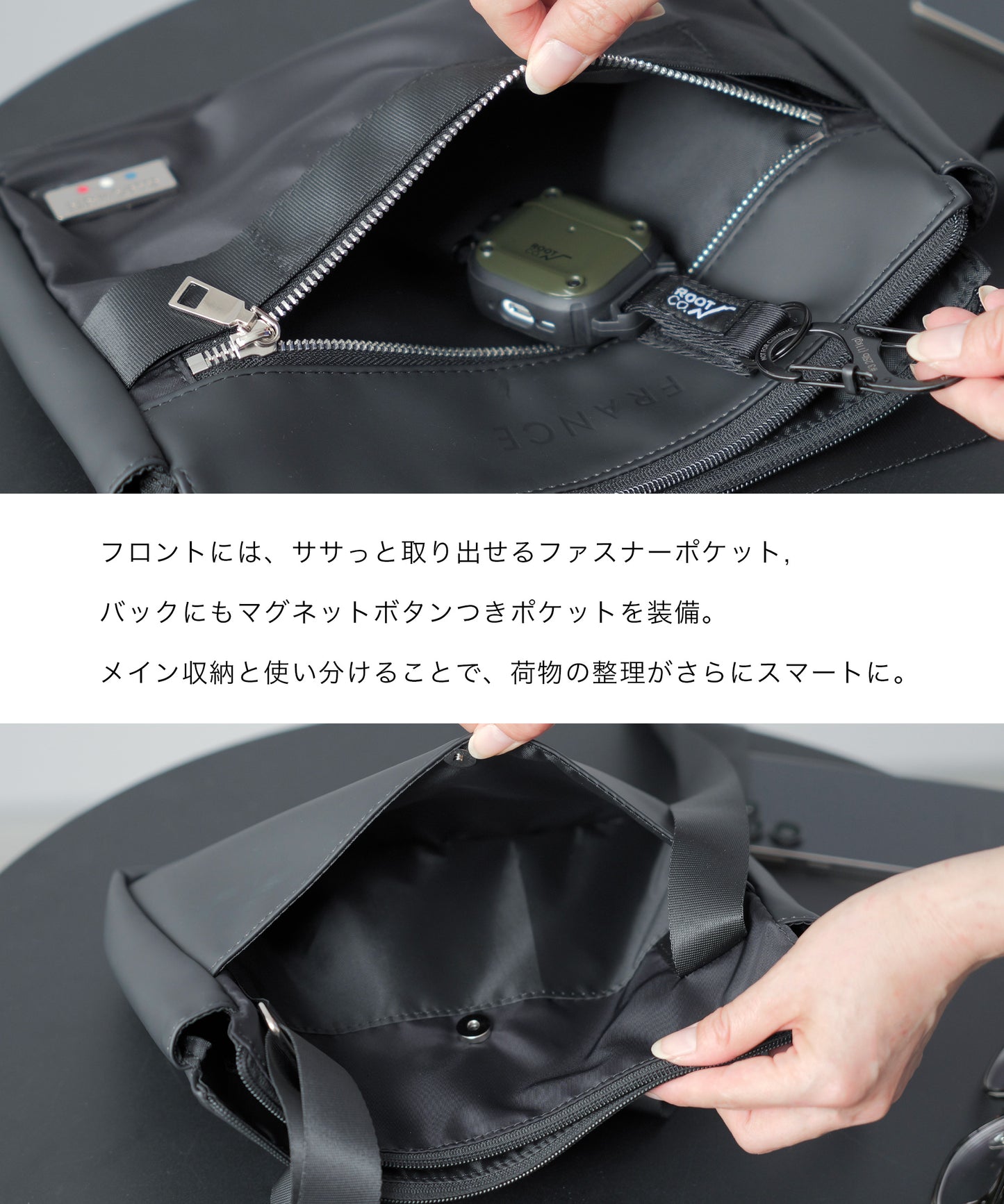 斜め掛け スクエア ショルダーバッグ