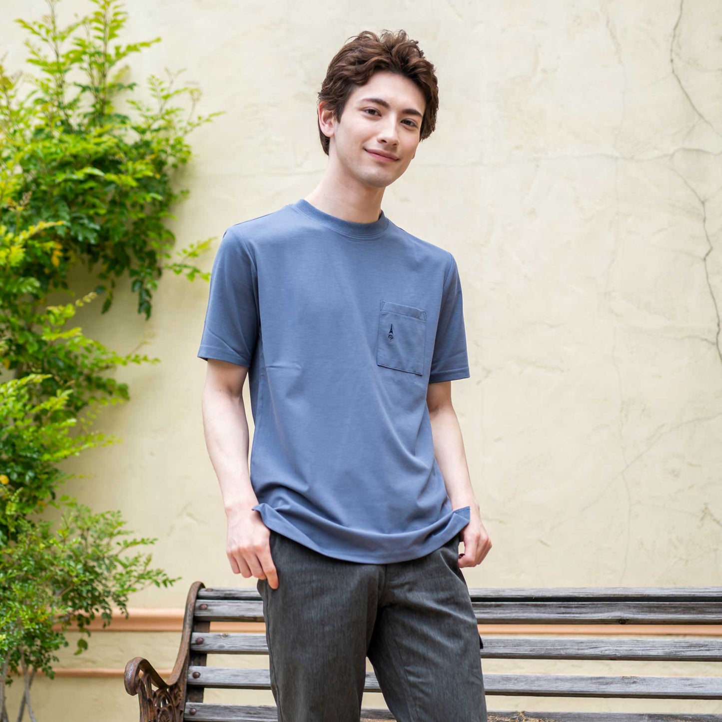 [ELLE PLANETE] ベーシック ポケット Tシャツ