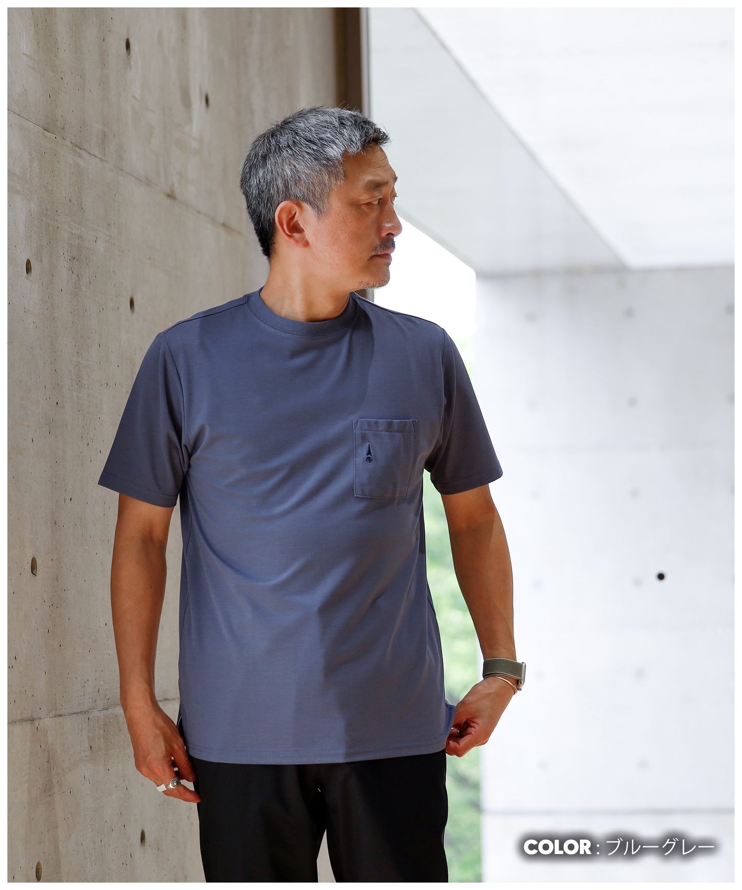 [ELLE PLANETE] ベーシック ポケット Tシャツ