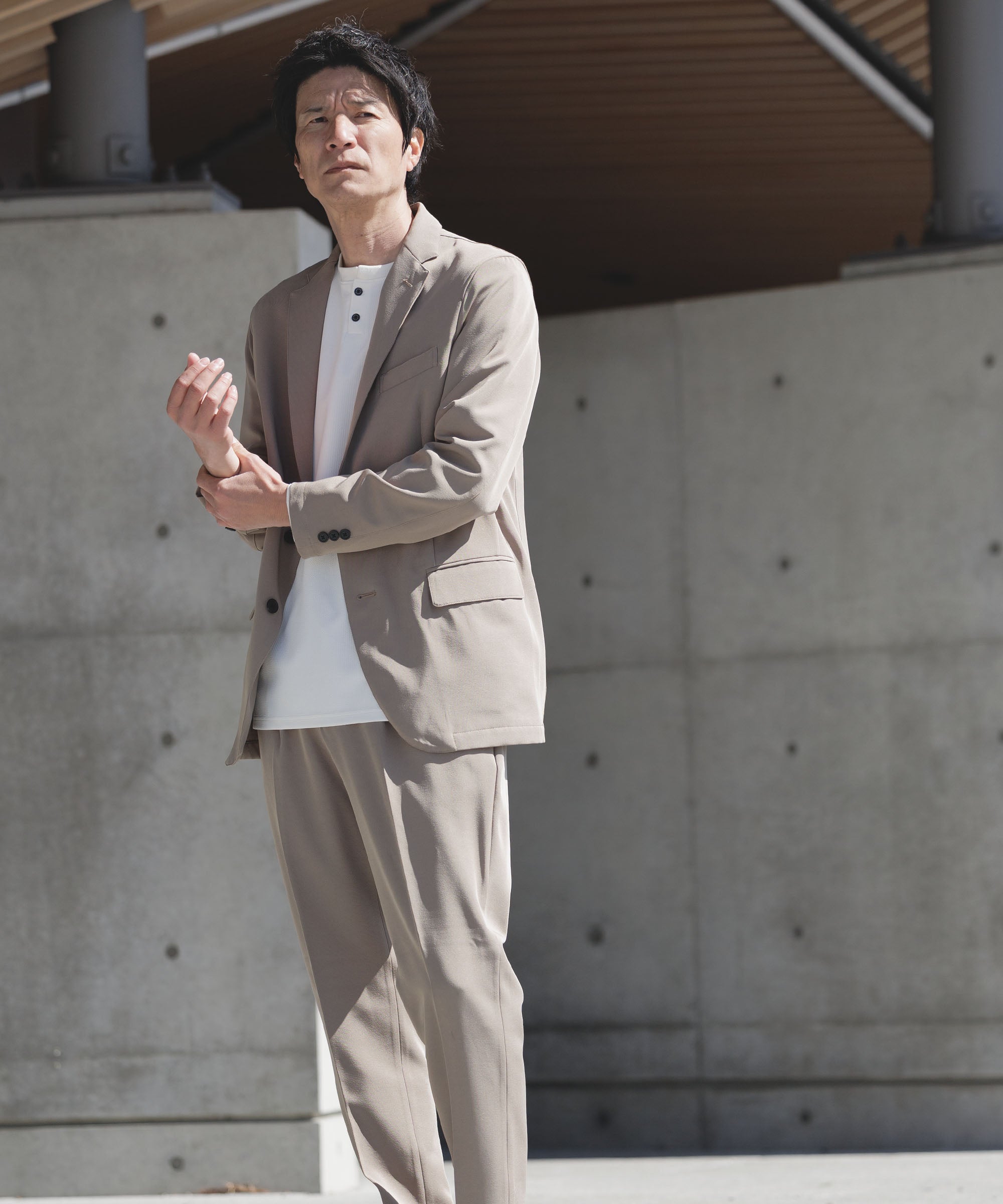 ELLE PLANETE]サッカー ヘンリーネックカットソー | AWC