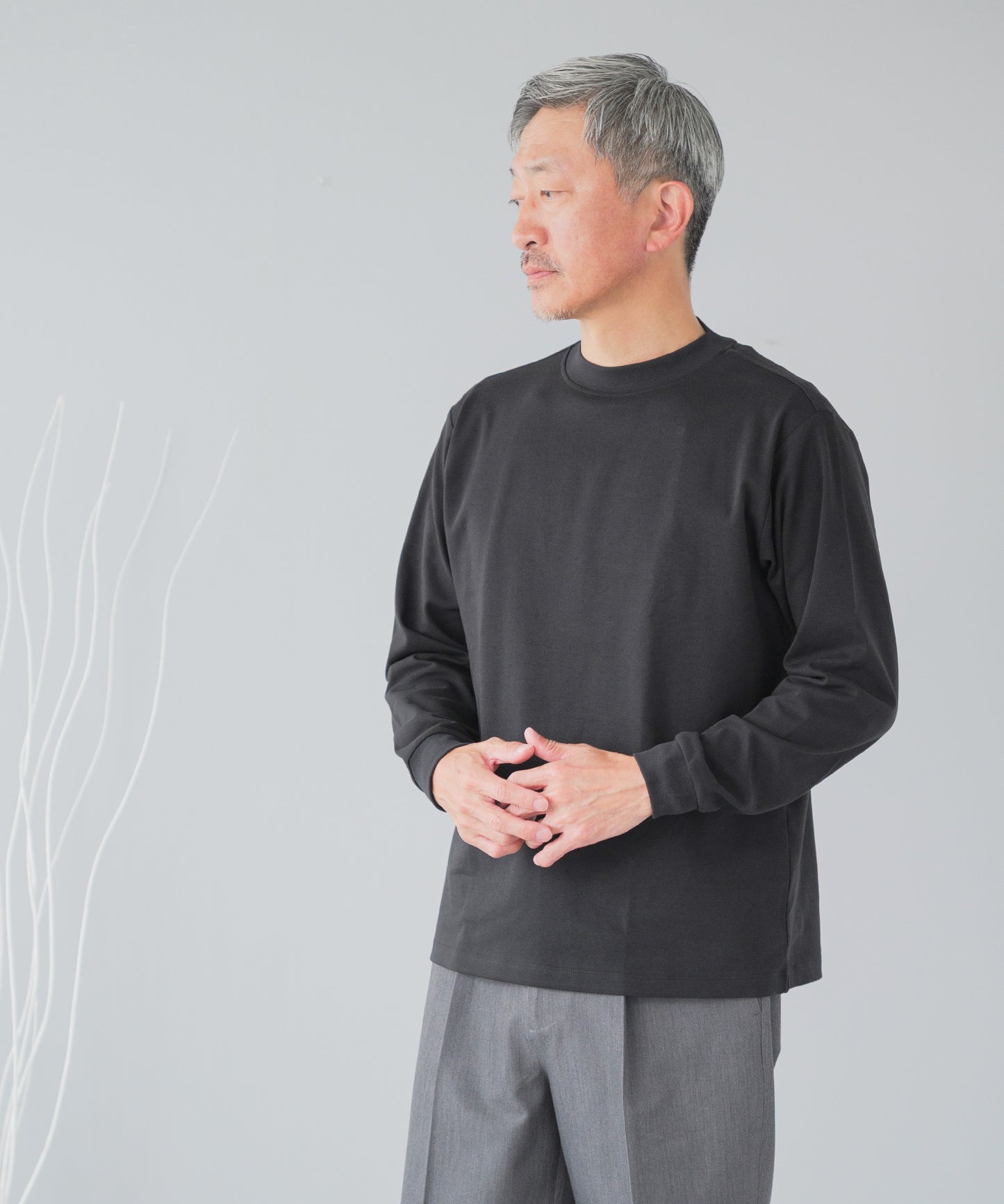 シルケット加工 ジャケット専用 Tシャツ - 長袖