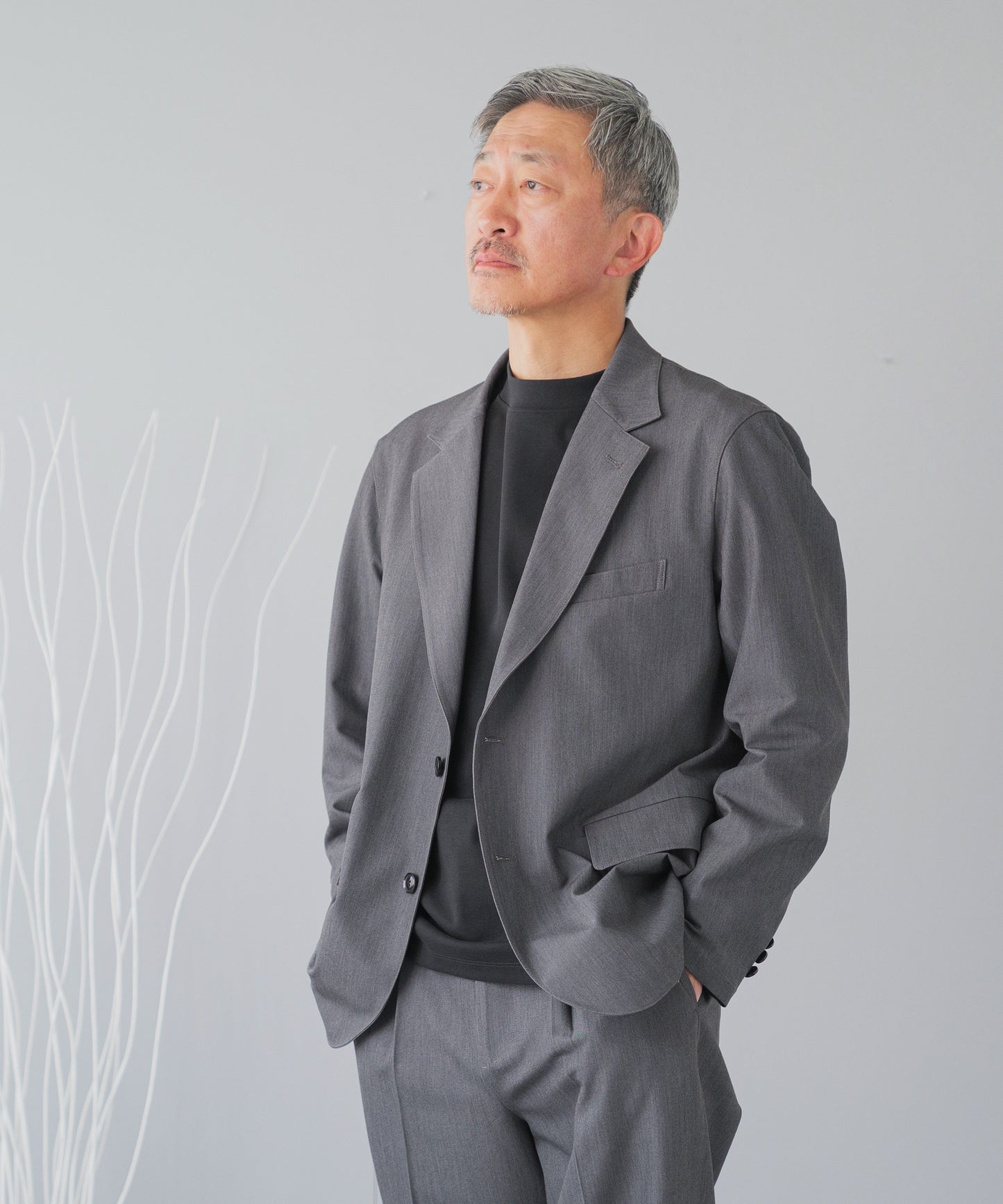 シルケット加工 ジャケット専用 Tシャツ - 長袖
