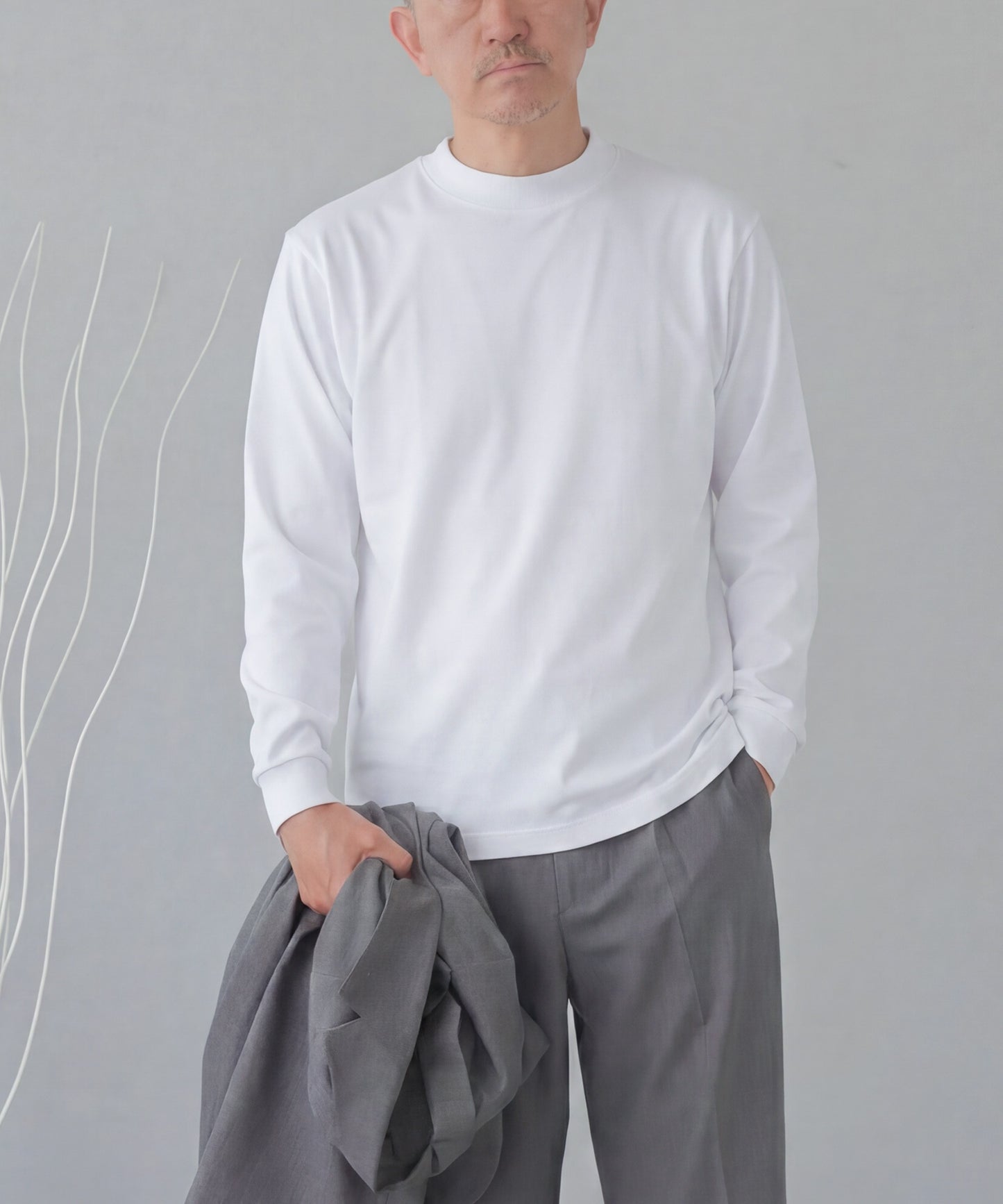 シルケット加工 ジャケット専用 Tシャツ - 長袖