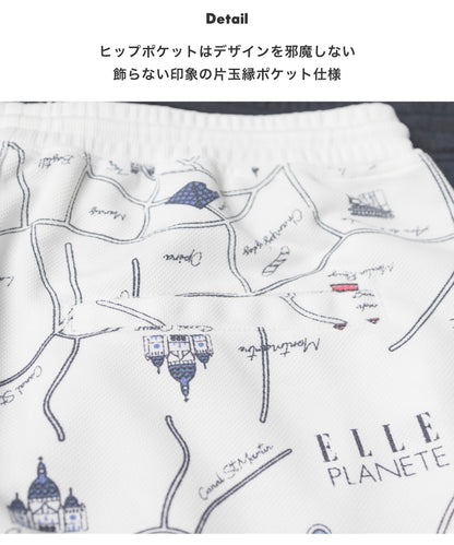 [ELLE PLANETE] 総柄プリント ショートパンツ