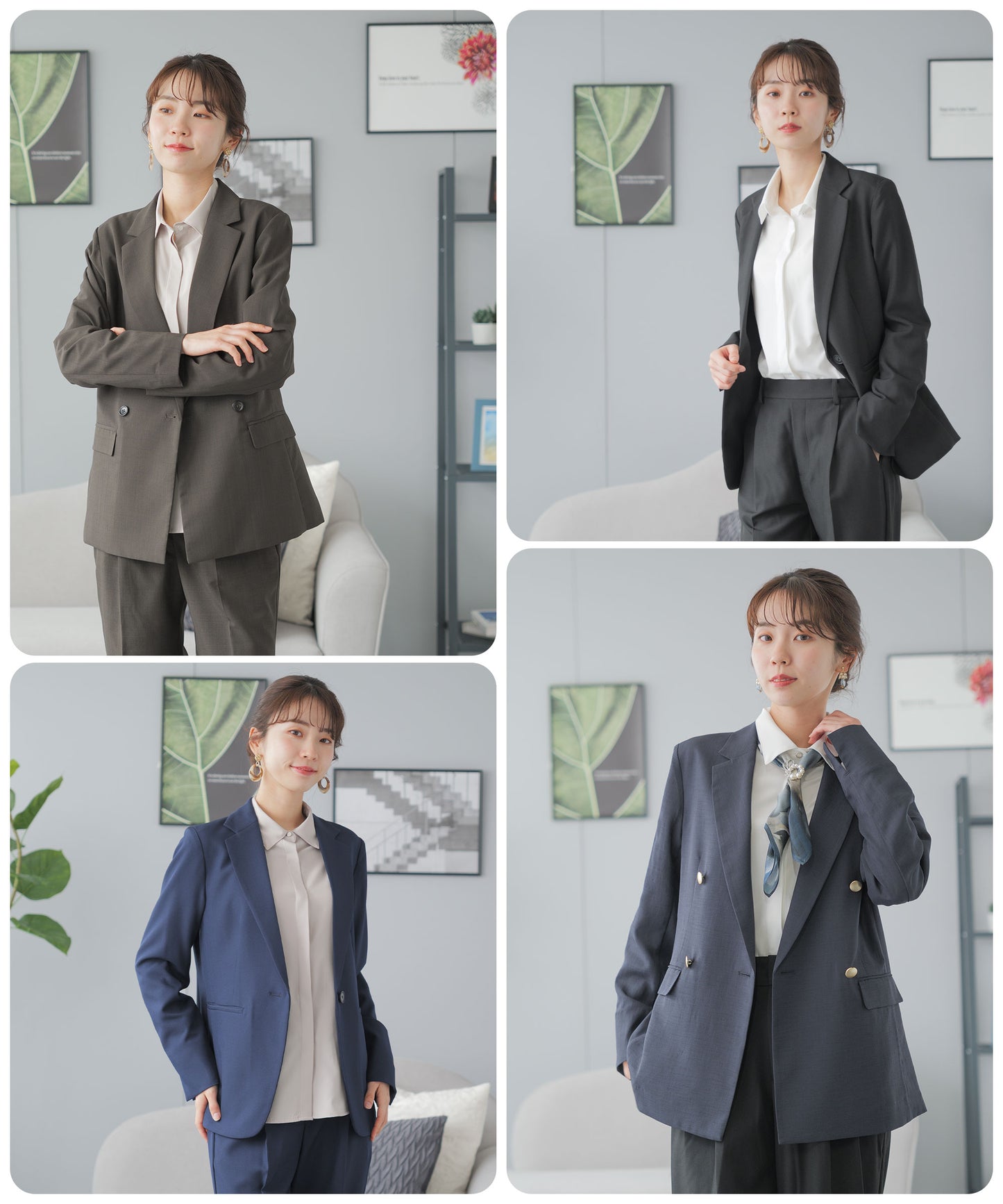 スナップボタン レギュラーカラー 長袖シャツ