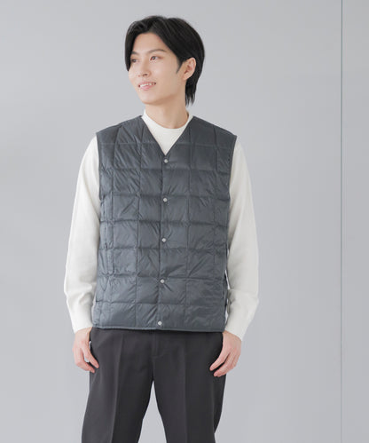 [TAION] Vネックボタン インナーダウンベスト(TAION-001)