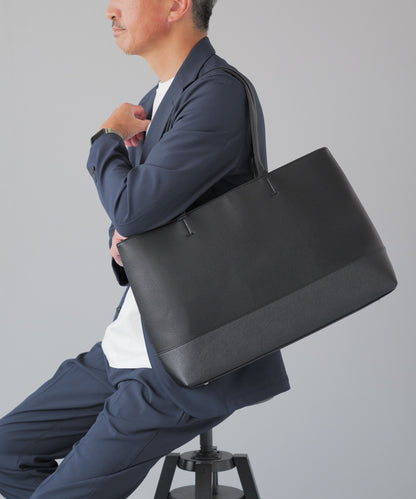 フェイクレザー 大容量 トートバッグ