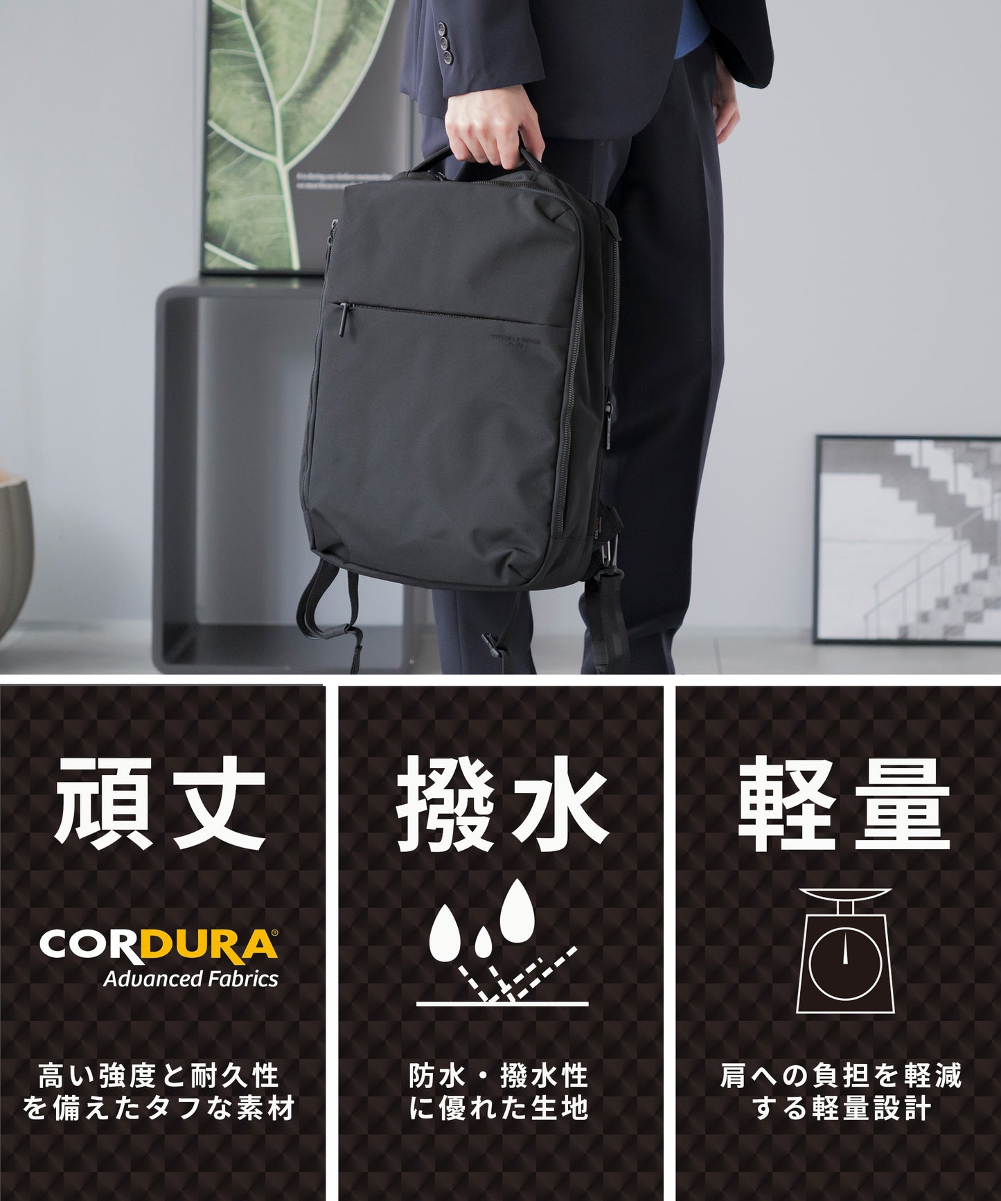 【耐摩耗×大容量×軽量】多機能リュック