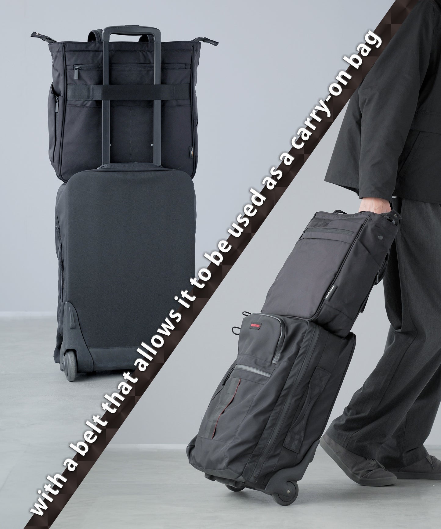 シンプルトートバッグ　BLACK
