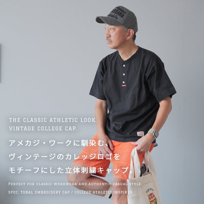 立体刺繍 カレッジロゴ キャップ
