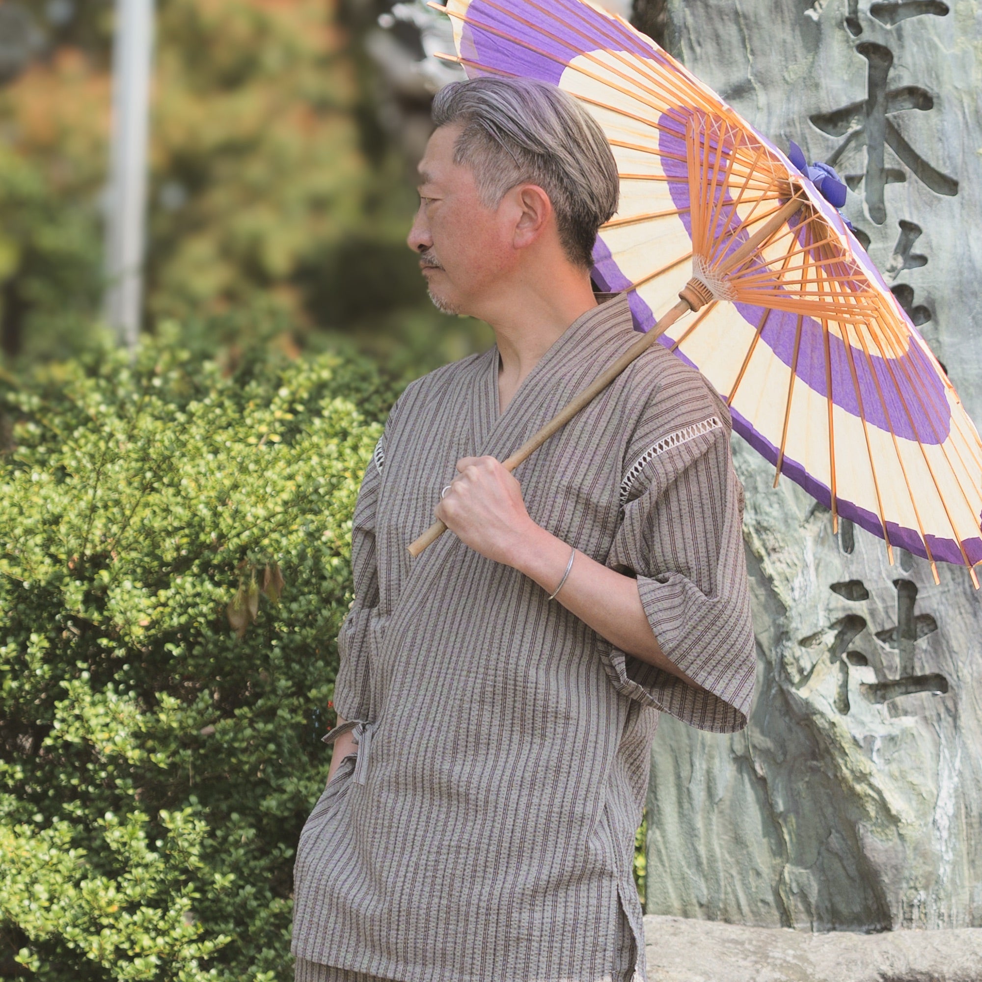 綿 100% 涼感 甚平 [ヘンリーネック・甚平型] – AWC │ active worker