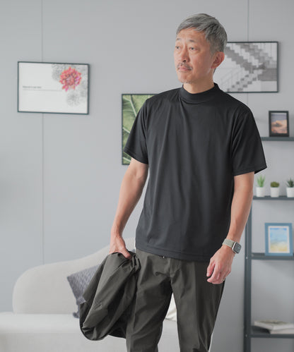 ジャケット専用 モックネック テックTシャツ