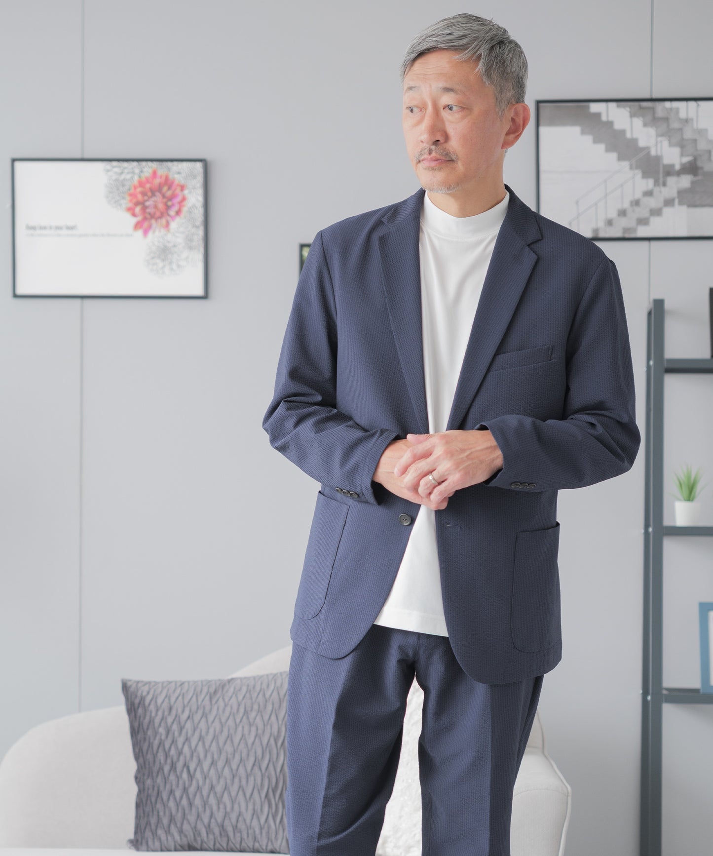 ジャケット専用 モックネック テックTシャツ