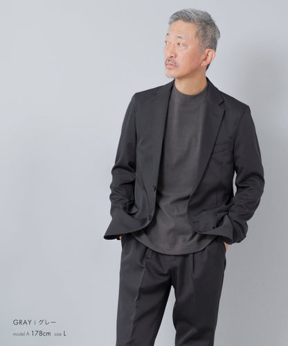 [AWC] 両面起毛スムース モックネック カットソー