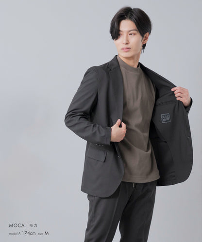 [AWC] 両面起毛スムース モックネック カットソー