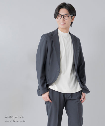 [AWC] 両面起毛スムース モックネック カットソー