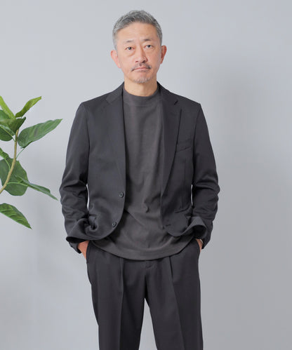 [AWC] 両面起毛スムース モックネック カットソー